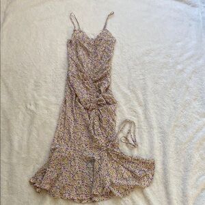 Cupshe Floral Maxi Dress - Purple and Yellow